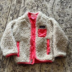 Patagonia Baby Retro-X® Jacket 6-12 months girls pink and tan full zip